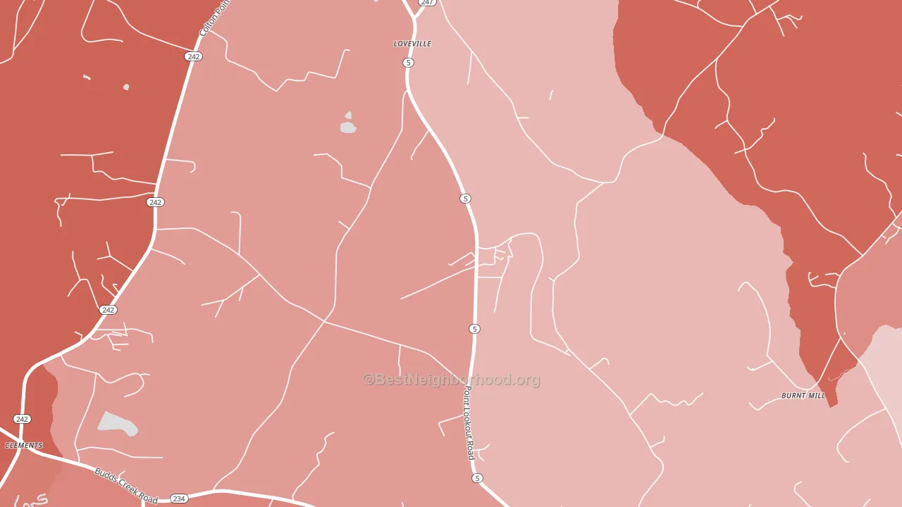 20656, MD block-group political-lean map