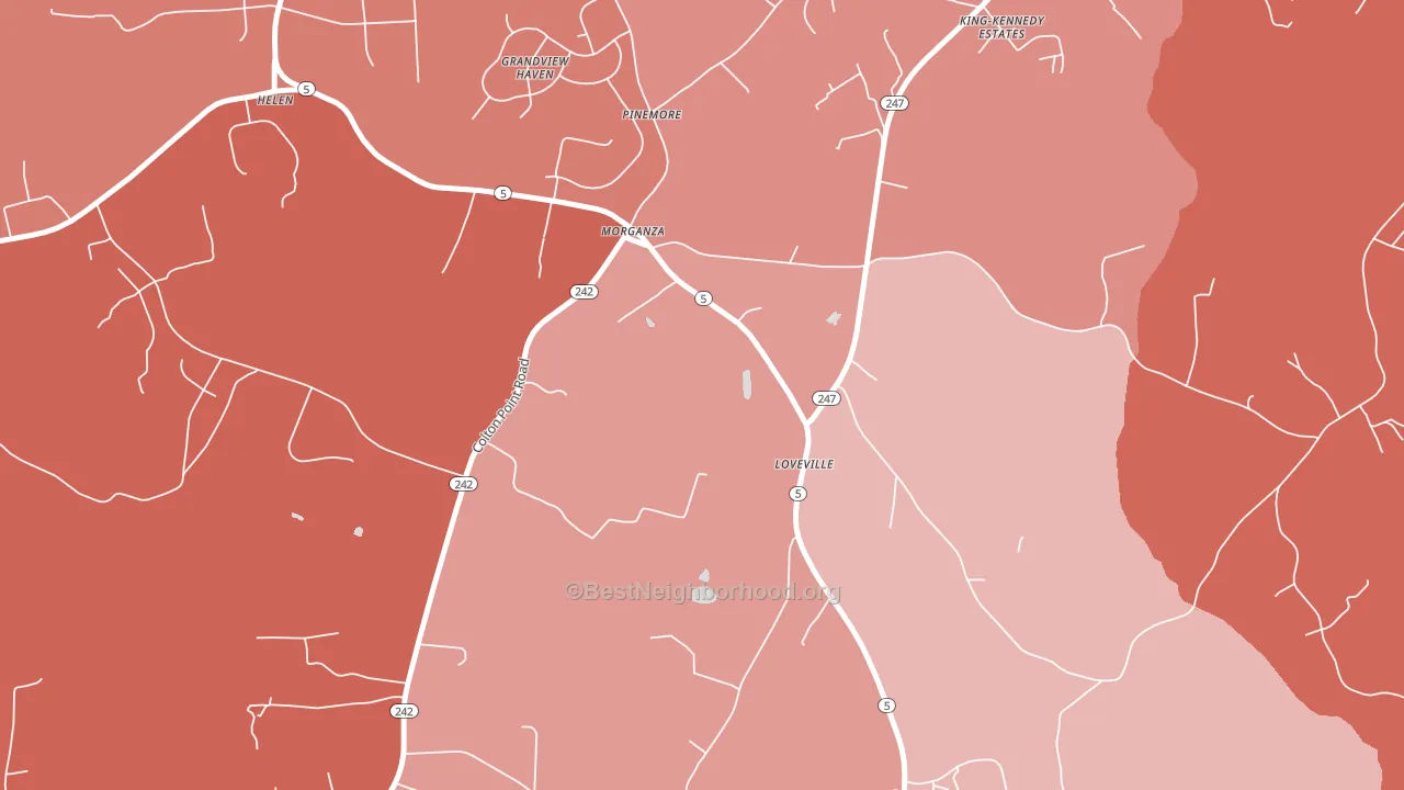 20660, MD block-group political-lean map