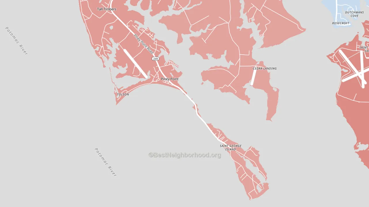20674, MD block-group political-lean map