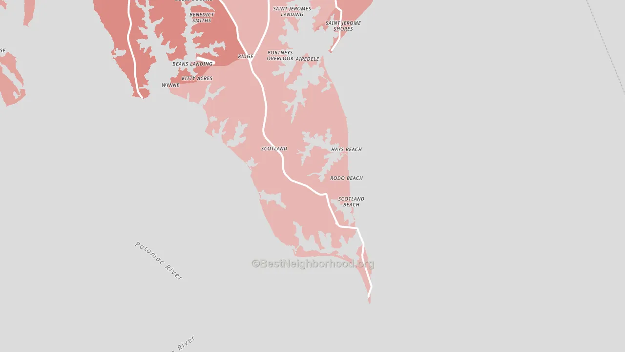 20687, MD block-group political-lean map