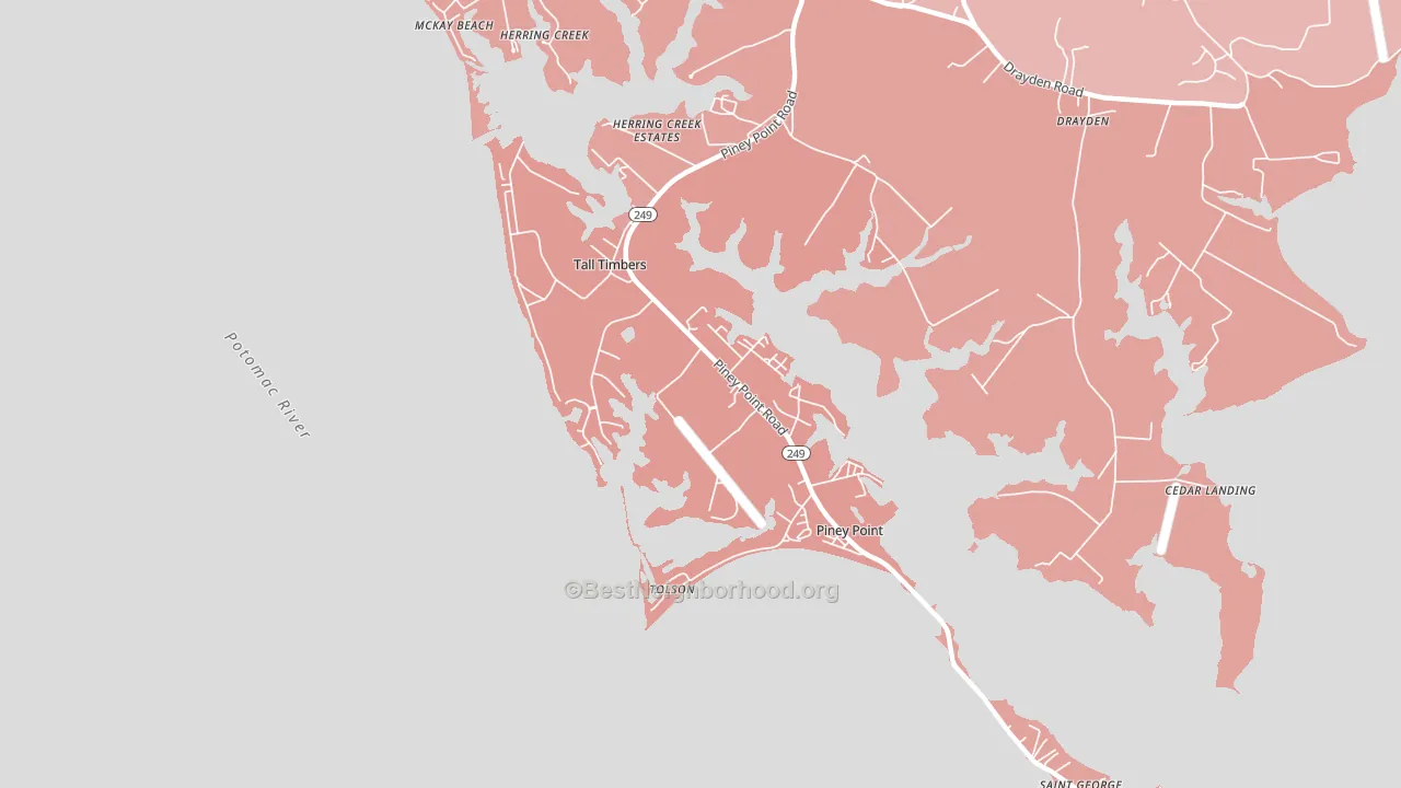 20690, MD block-group political-lean map