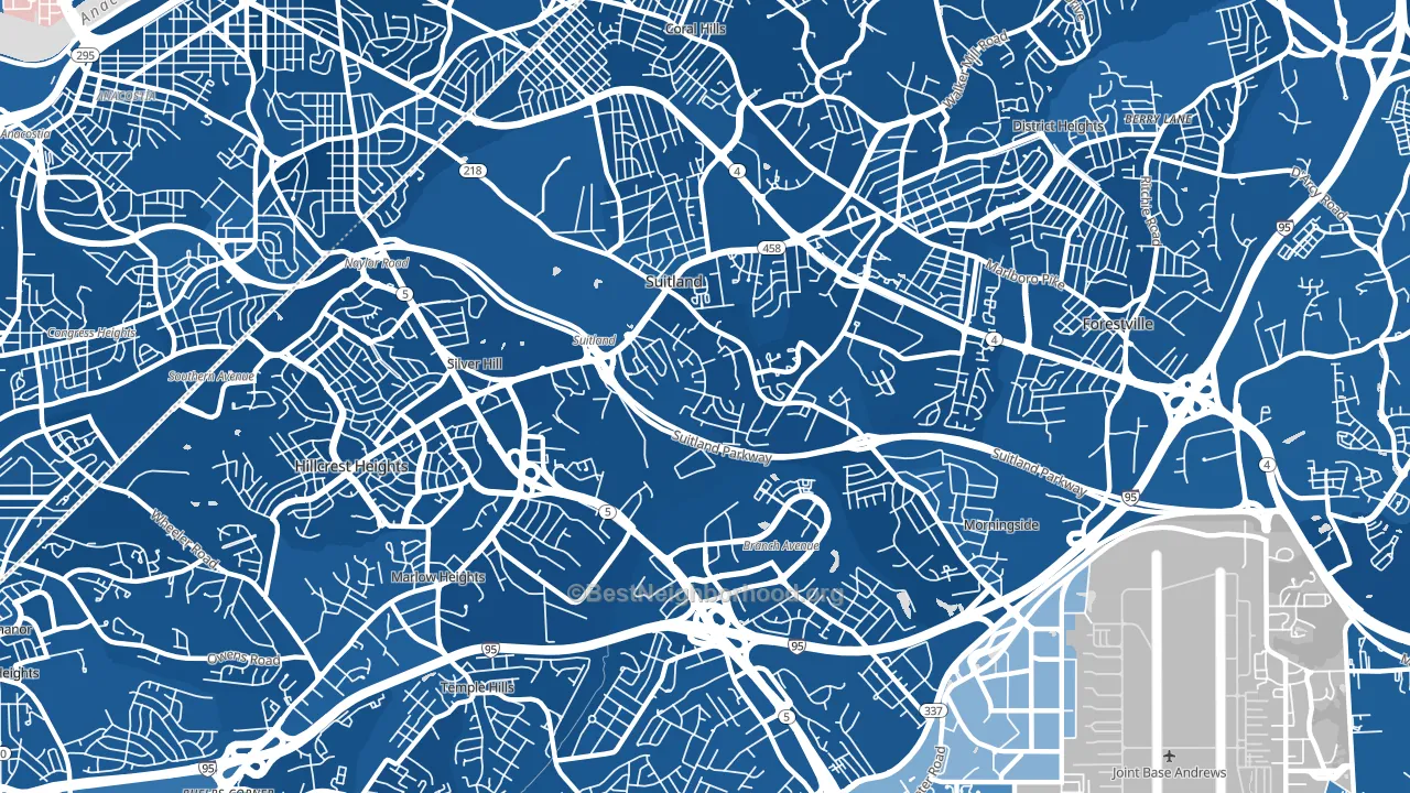 20746, MD block-group political-lean map