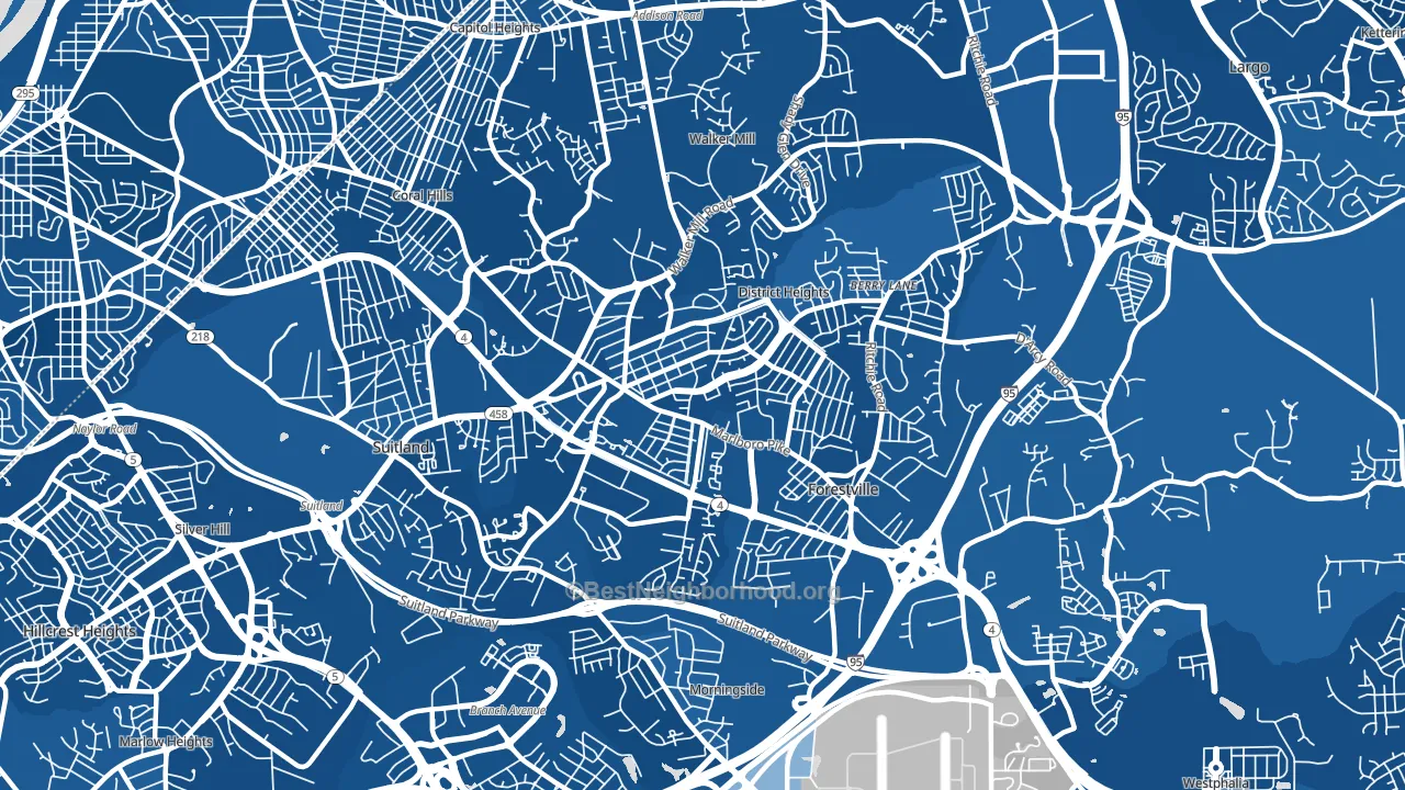 20747, MD block-group political-lean map