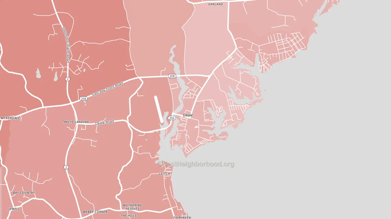 20751, MD block-group political-lean map
