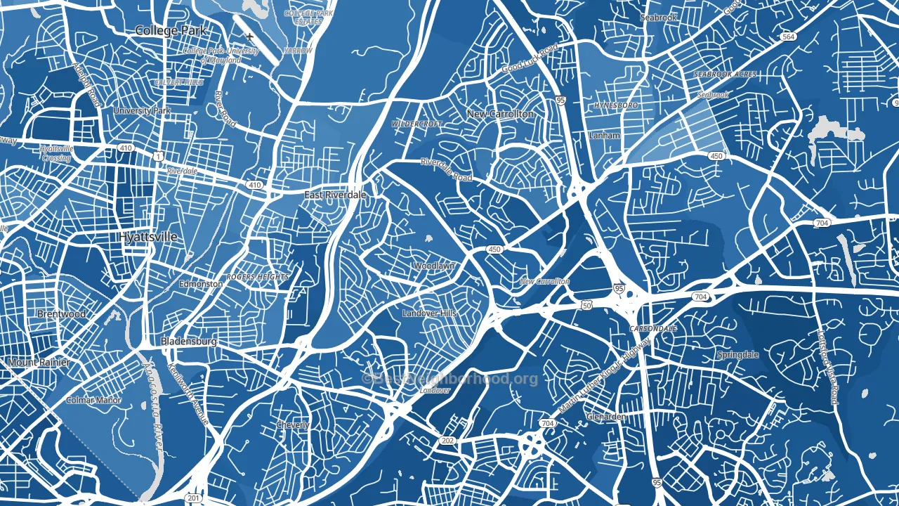 20784, MD block-group political-lean map