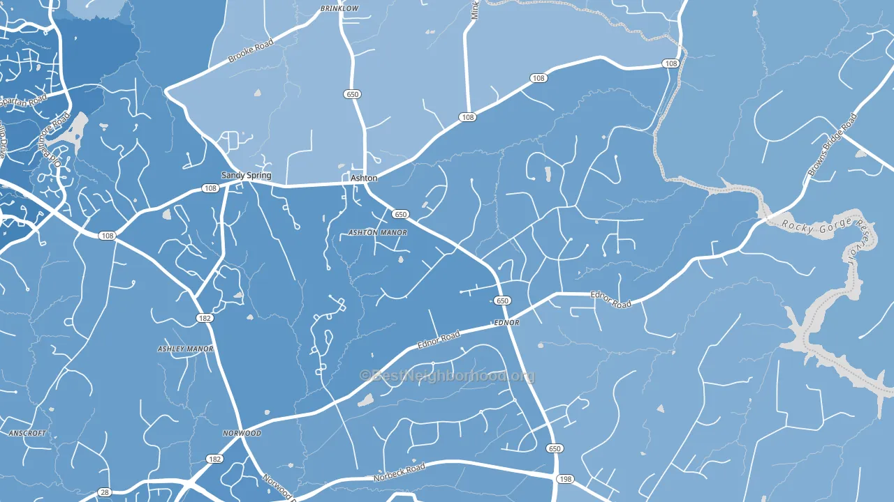 20861, MD block-group political-lean map
