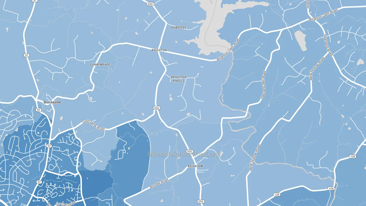 20862, MD block-group political-lean map
