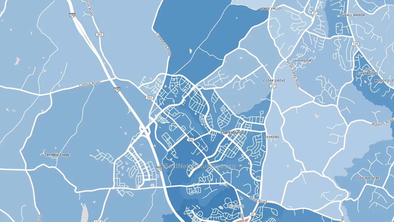 20871, MD block-group political-lean map