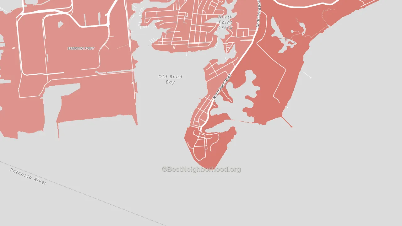 21052, MD block-group political-lean map