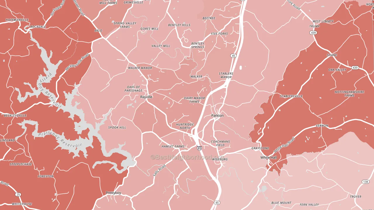 21120, MD block-group political-lean map