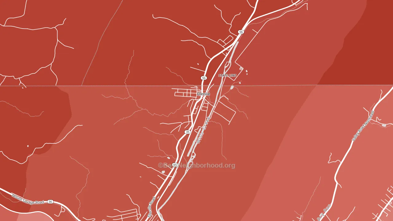 21529, MD block-group political-lean map