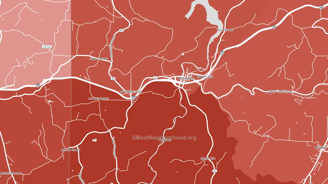 21531, MD block-group political-lean map
