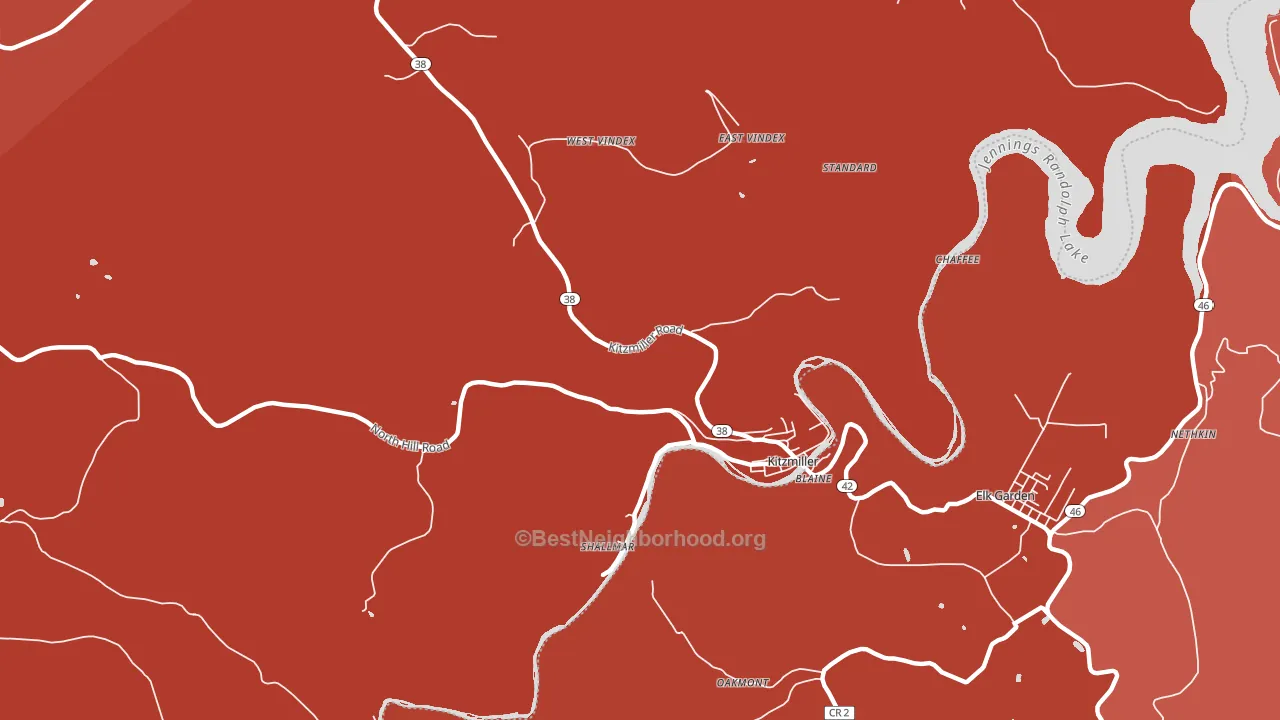 21538, MD block-group political-lean map