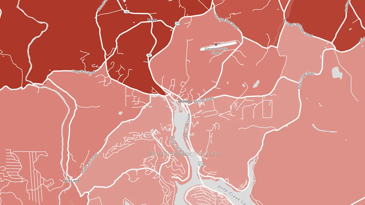 21541, MD block-group political-lean map