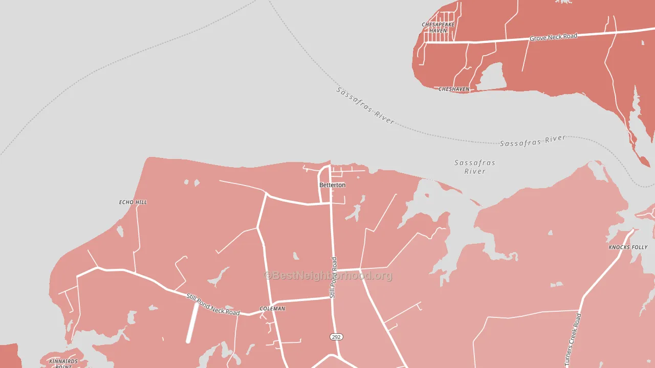 21610, MD block-group political-lean map