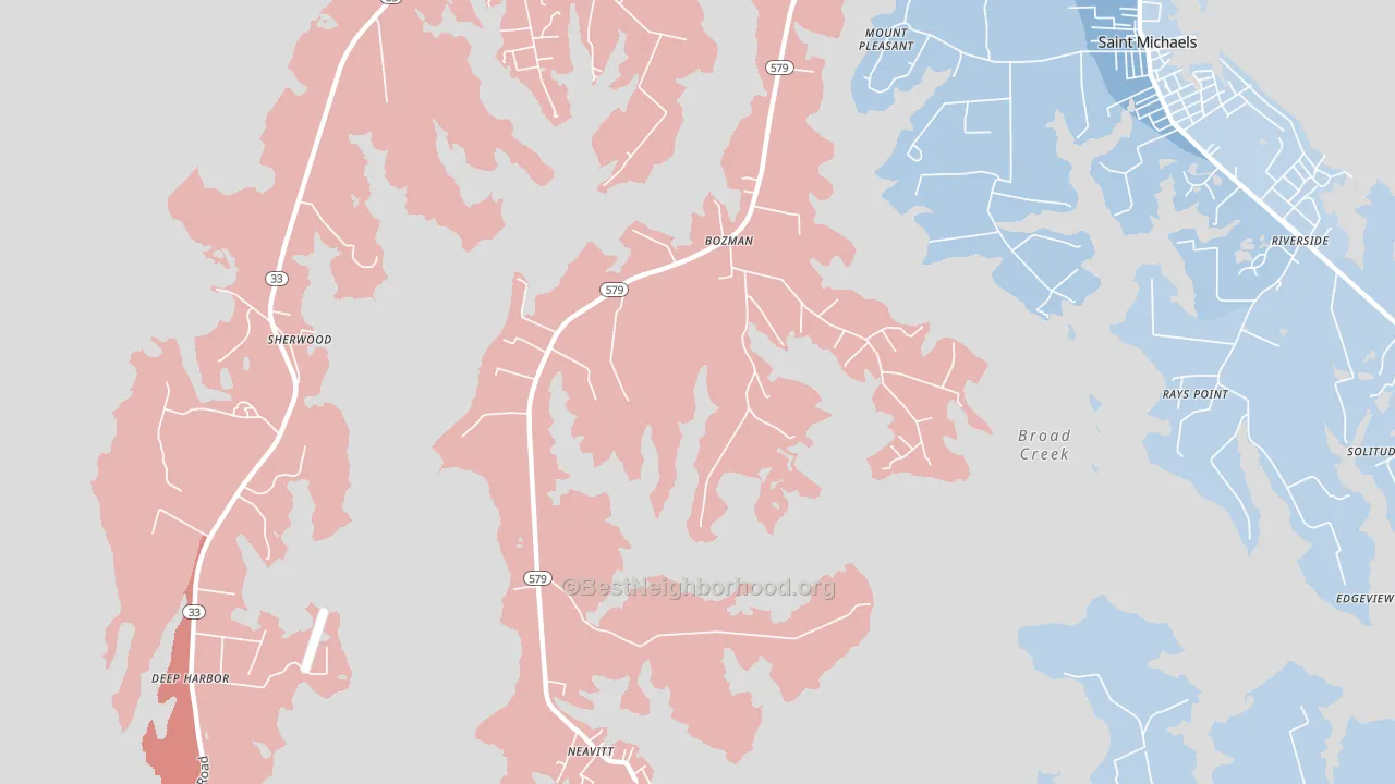 21612, MD block-group political-lean map