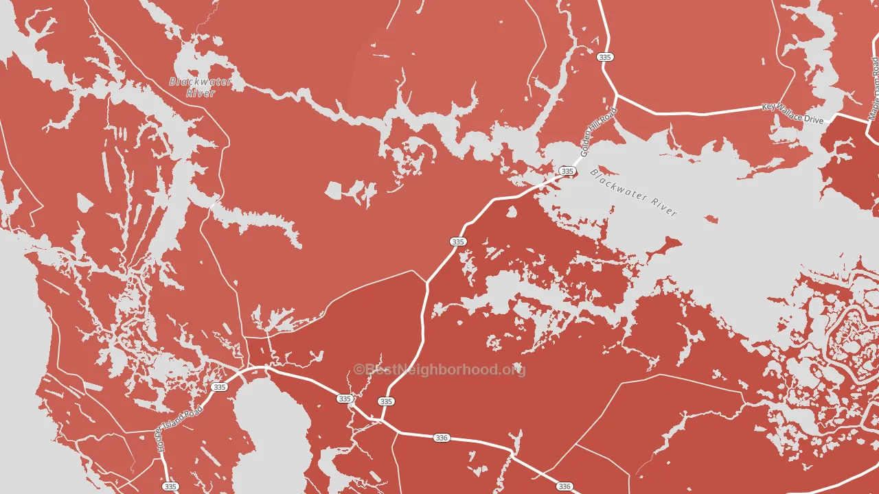 21622, MD block-group political-lean map