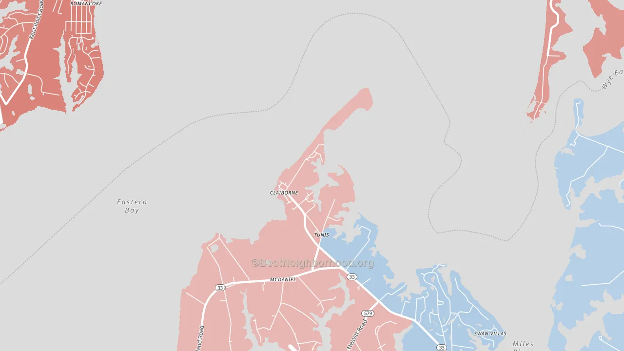 21624, MD block-group political-lean map
