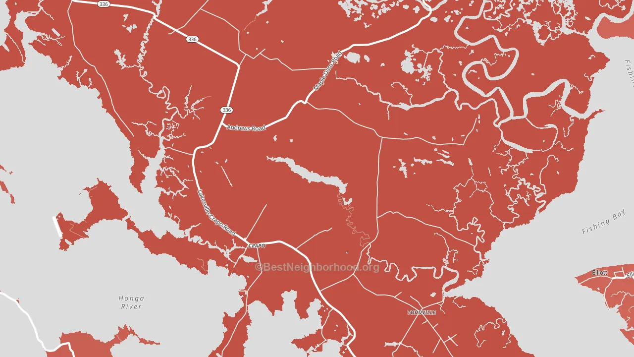 21626, MD block-group political-lean map