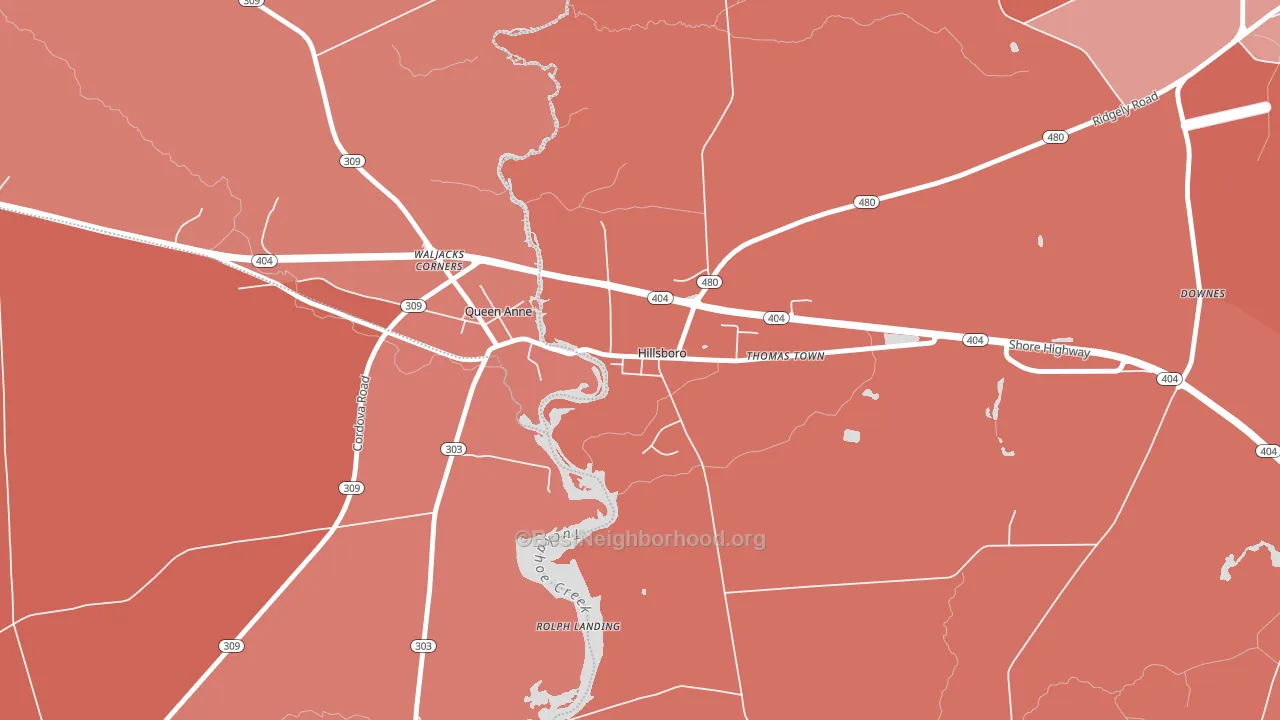 21641, MD block-group political-lean map