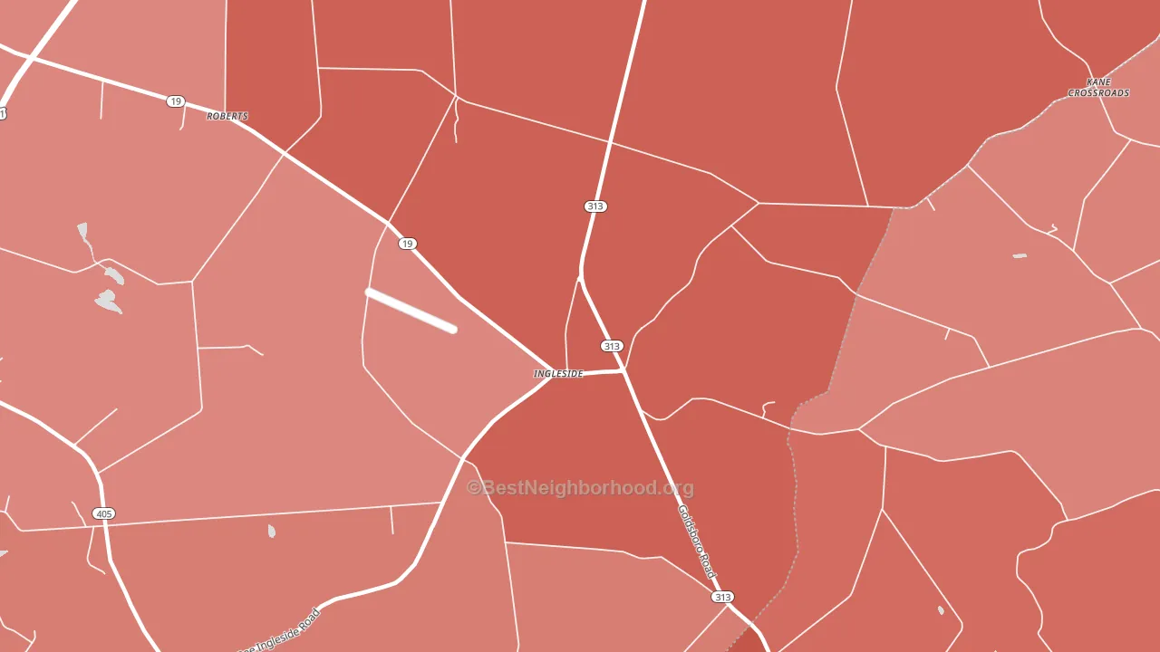21644, MD block-group political-lean map