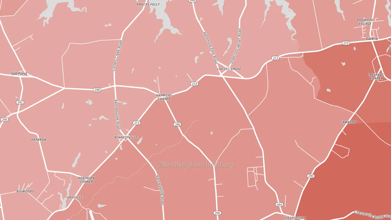 21645, MD block-group political-lean map