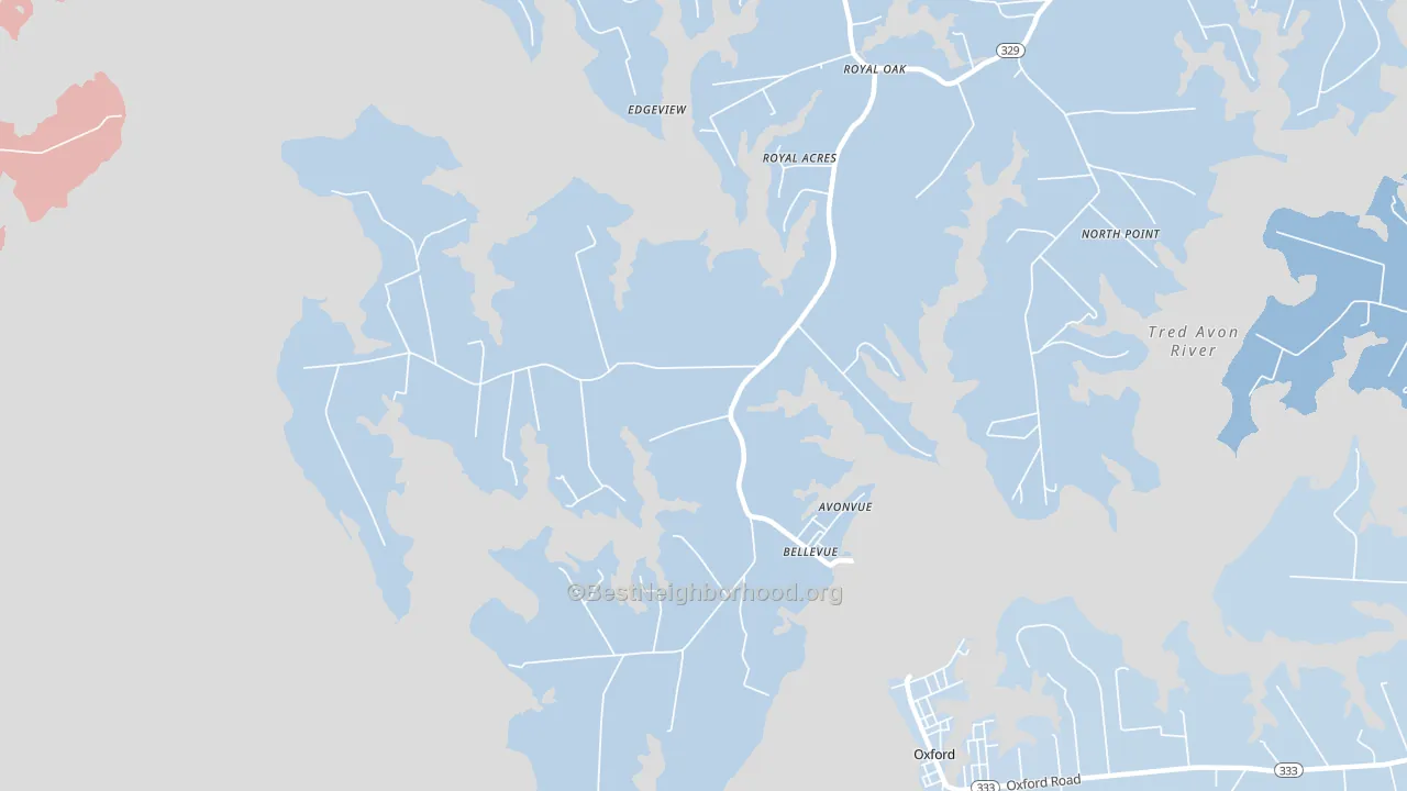 21662, MD block-group political-lean map