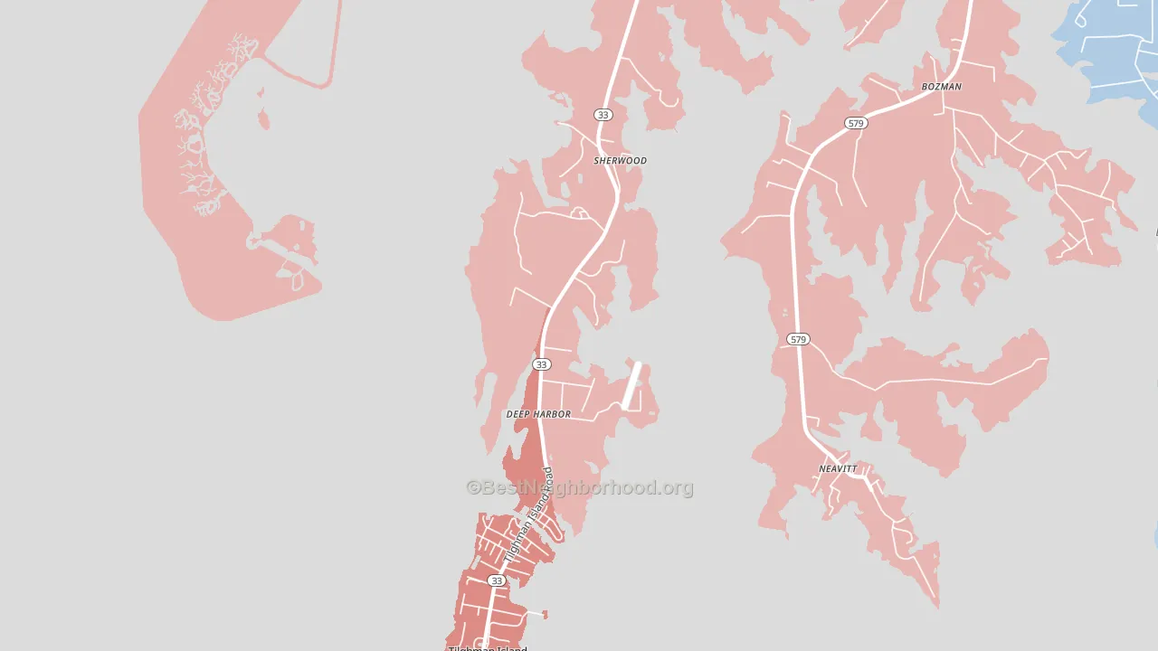 21665, MD block-group political-lean map