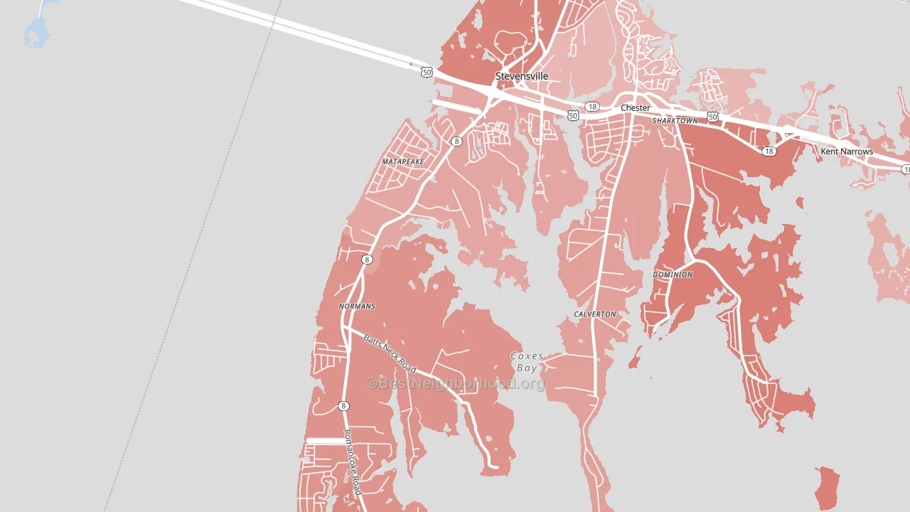 21666, MD block-group political-lean map
