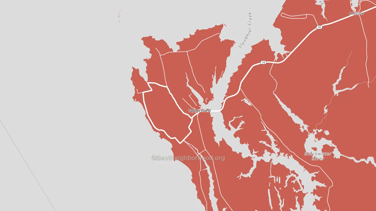 21669, MD block-group political-lean map