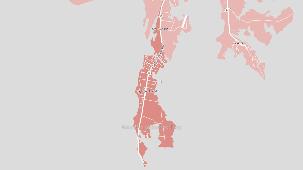 21671, MD block-group political-lean map
