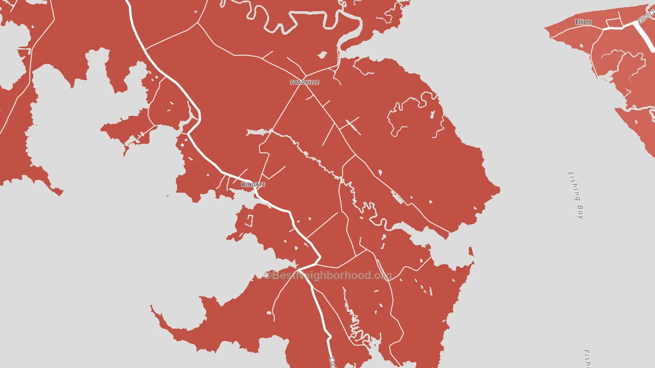 21672, MD block-group political-lean map
