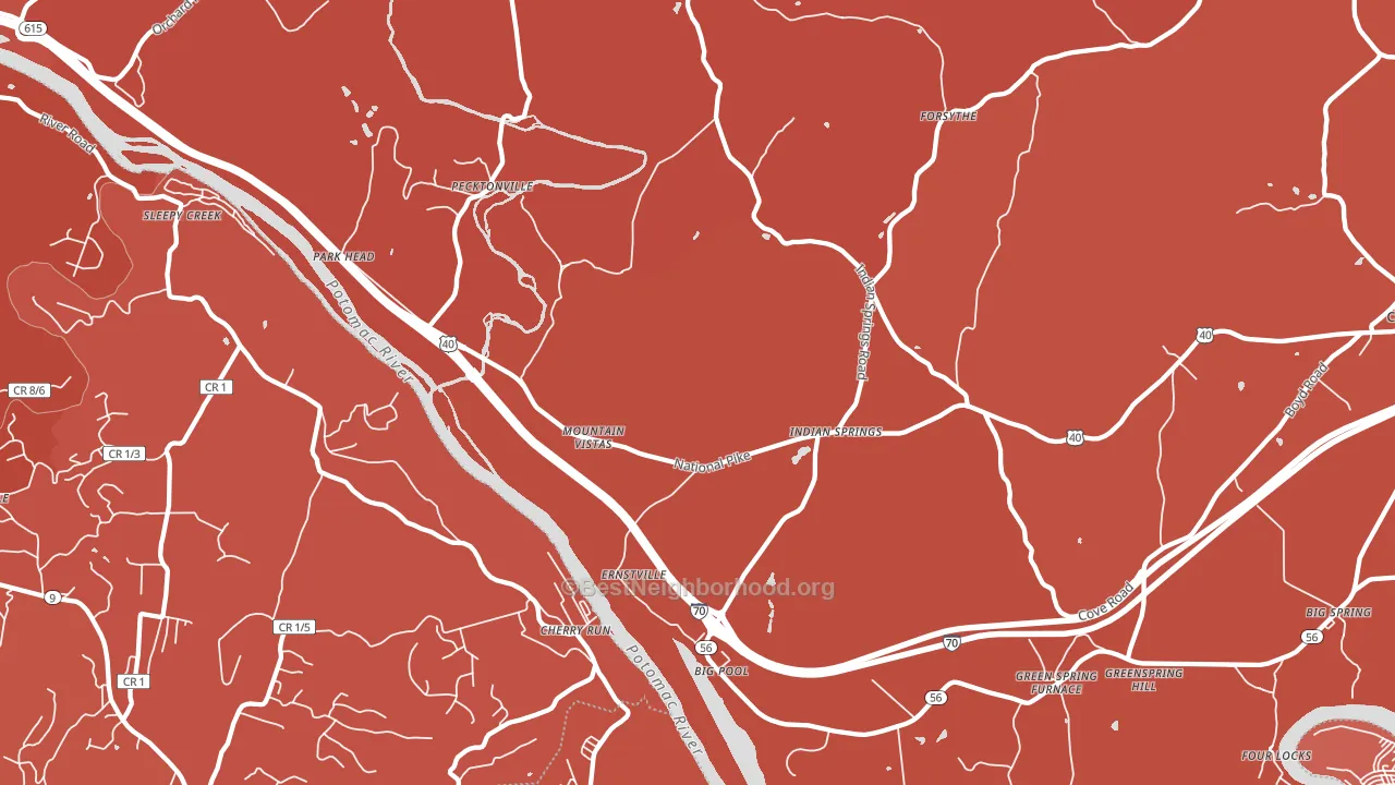 21711, MD block-group political-lean map