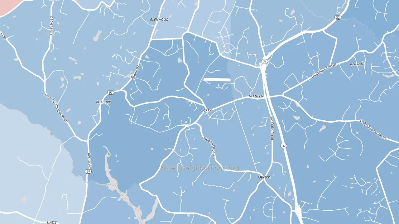21737, MD block-group political-lean map