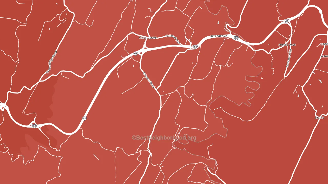 21766, MD block-group political-lean map
