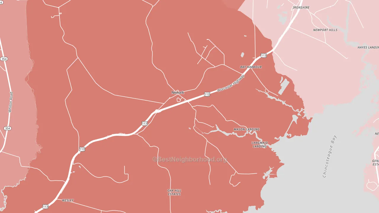 21841, MD block-group political-lean map