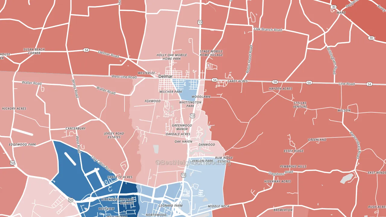 21875, MD block-group political-lean map