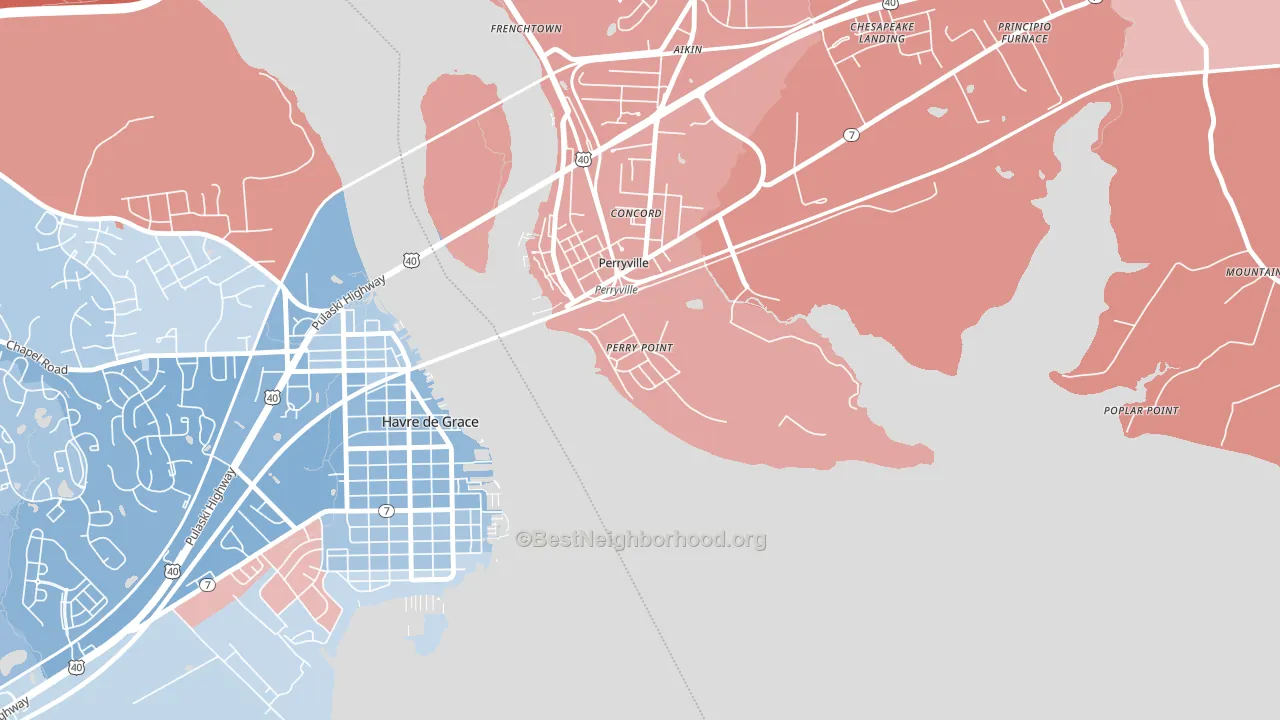21902, MD block-group political-lean map