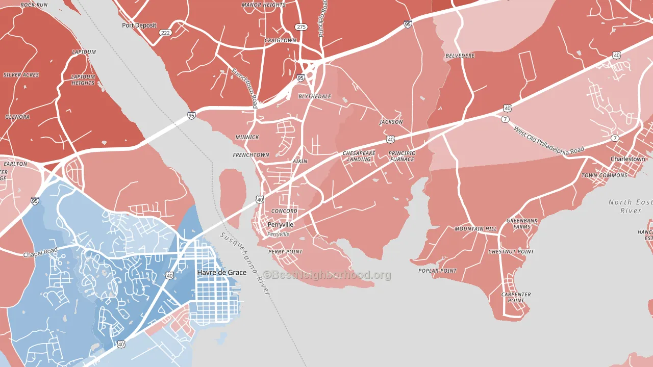 21903, MD block-group political-lean map