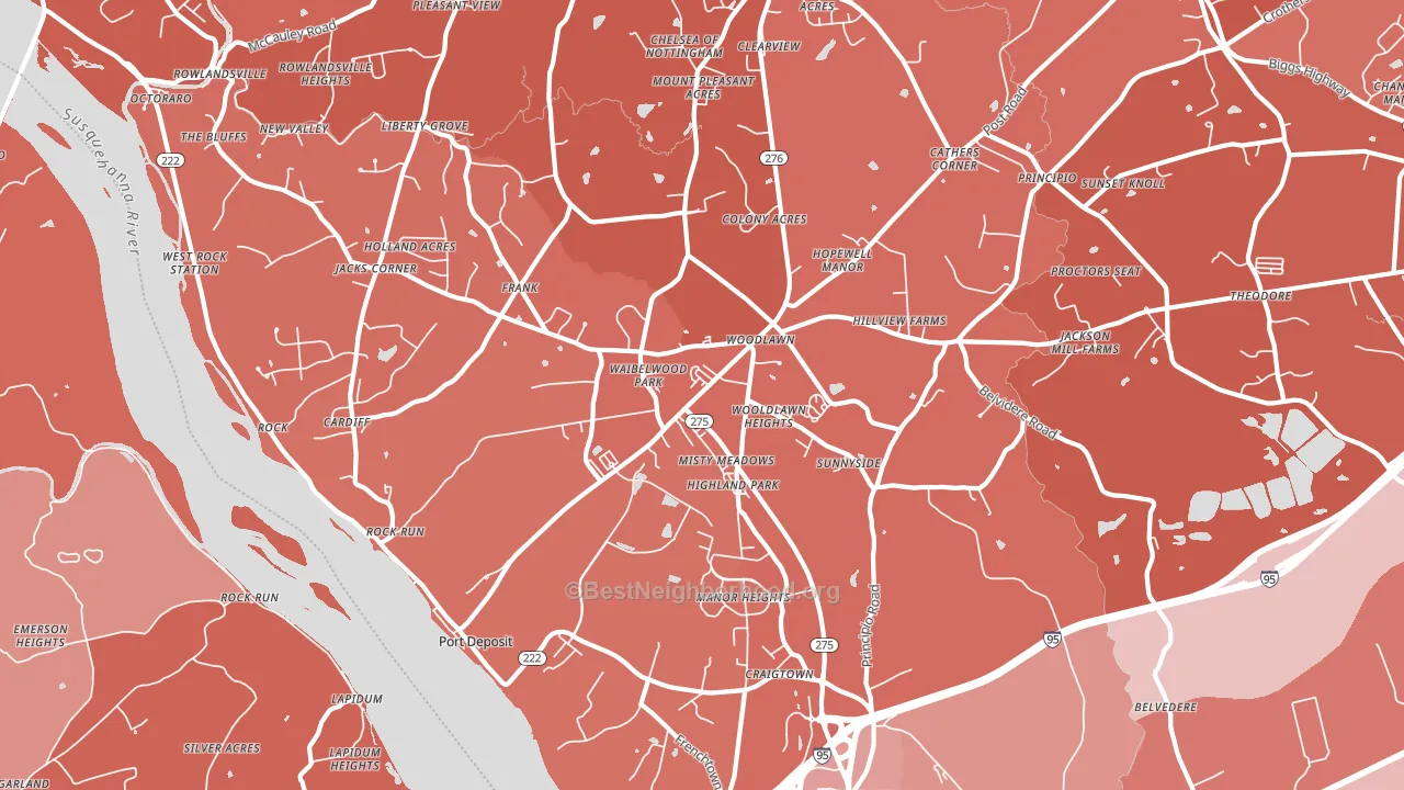 21904, MD block-group political-lean map
