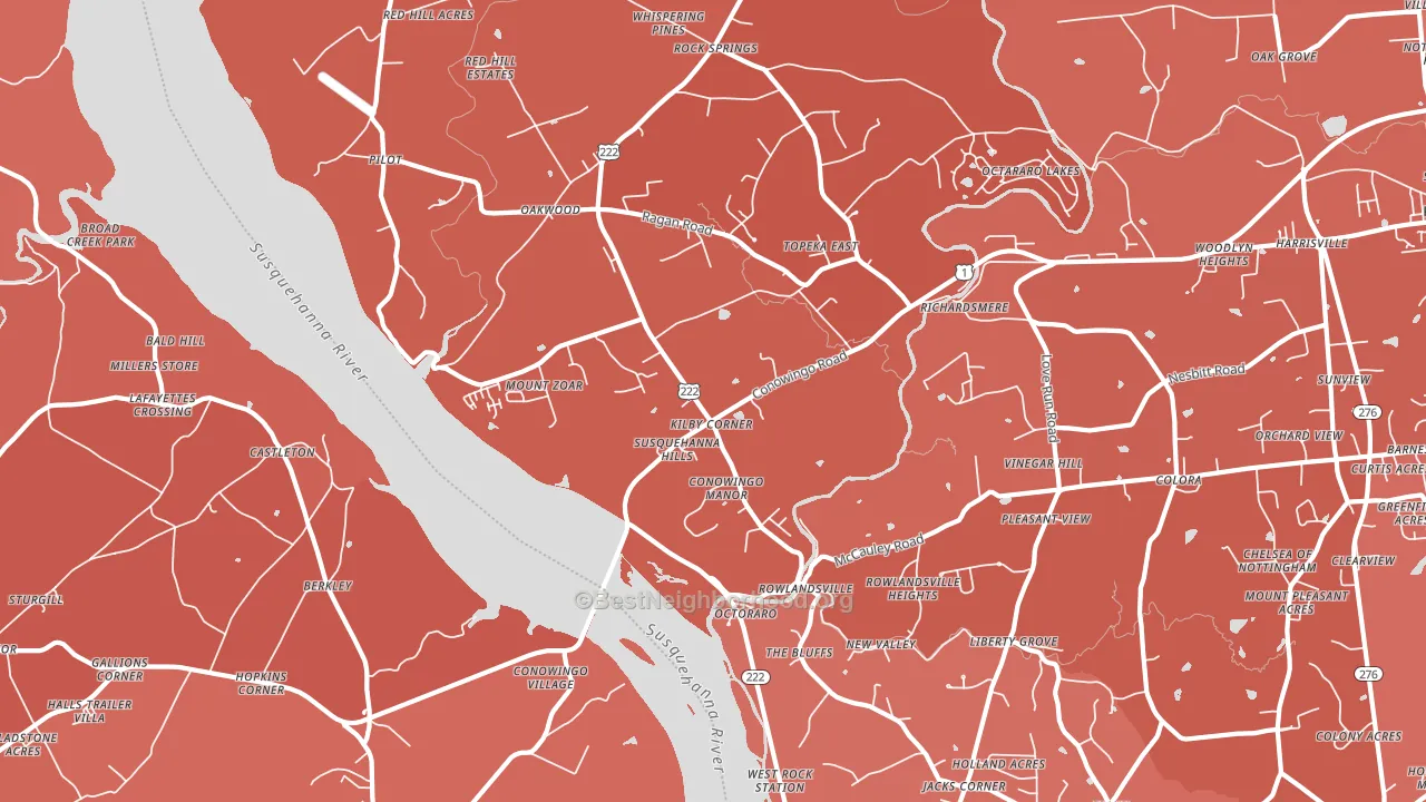 21918, MD block-group political-lean map