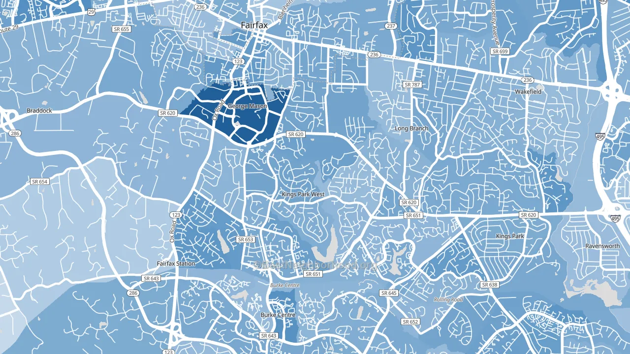 22032, VA block-group political-lean map