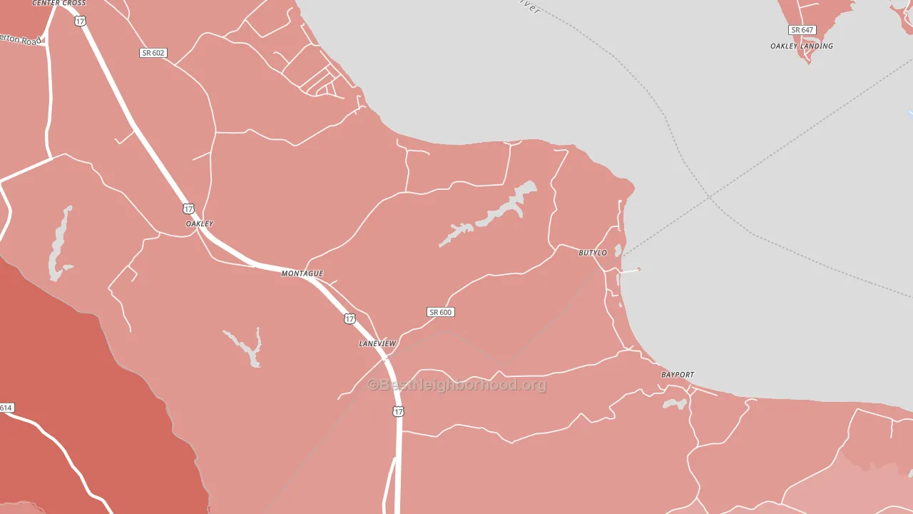 22504, VA block-group political-lean map