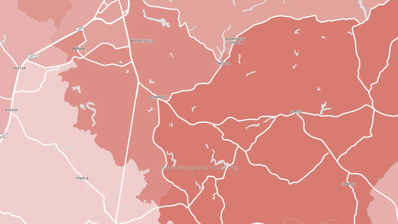 22514, VA block-group political-lean map