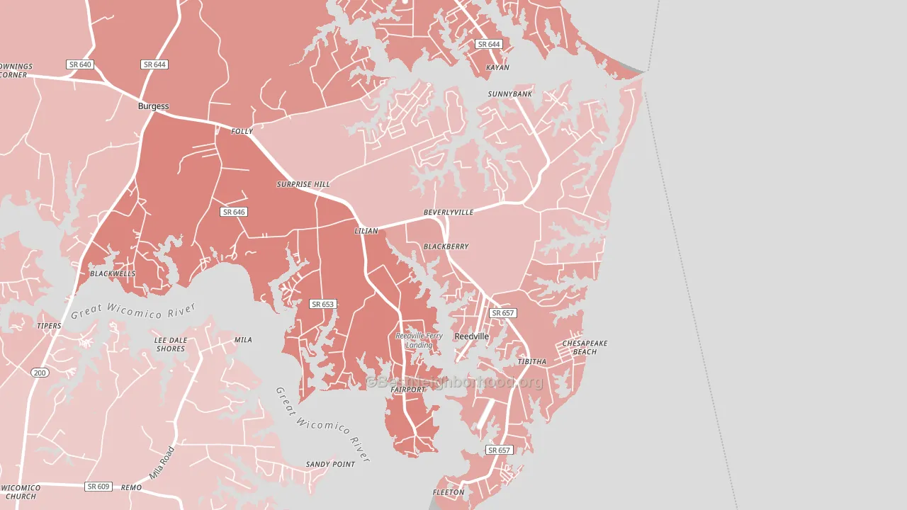 22539, VA block-group political-lean map