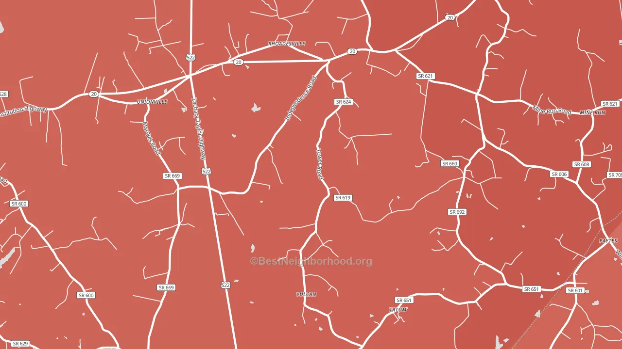 22567, VA block-group political-lean map