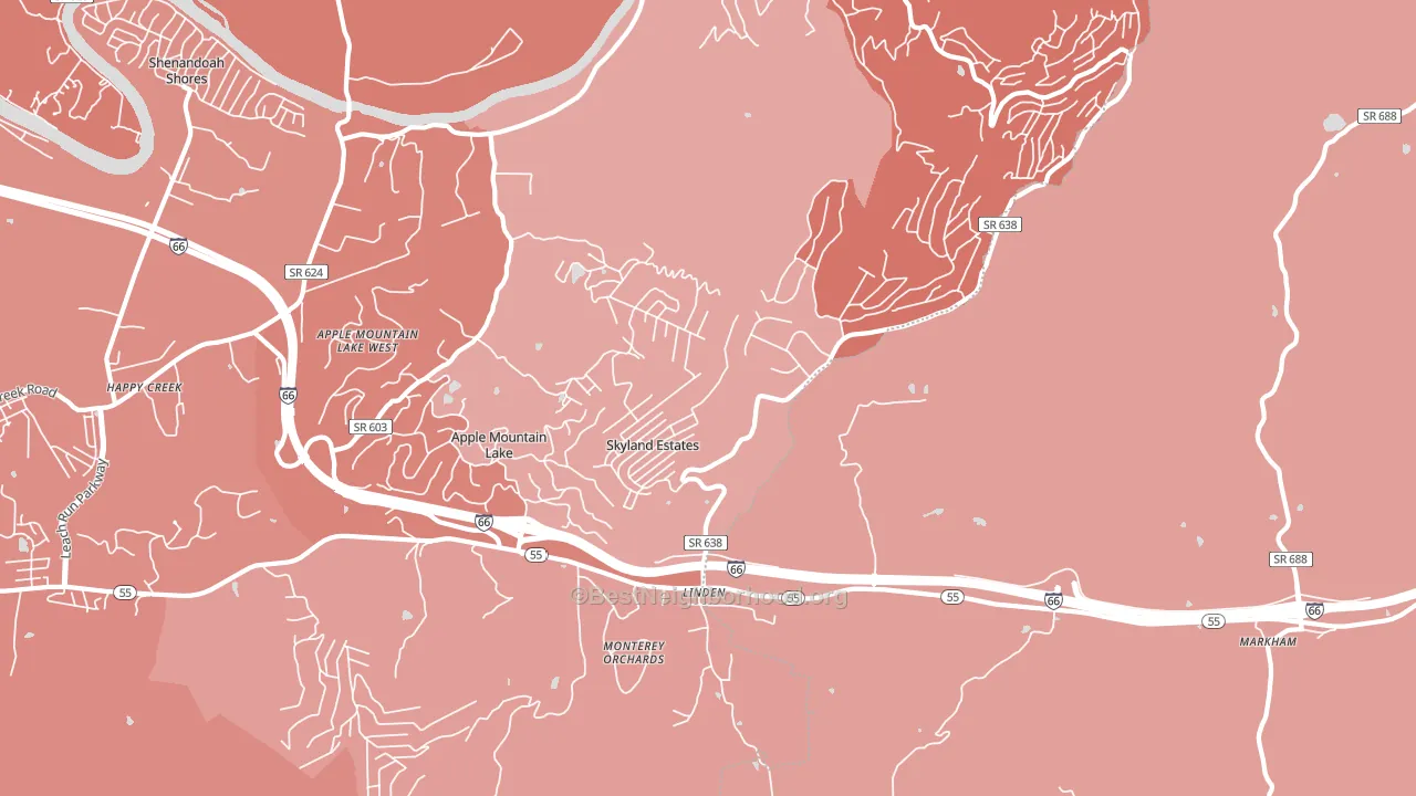 22642, VA block-group political-lean map