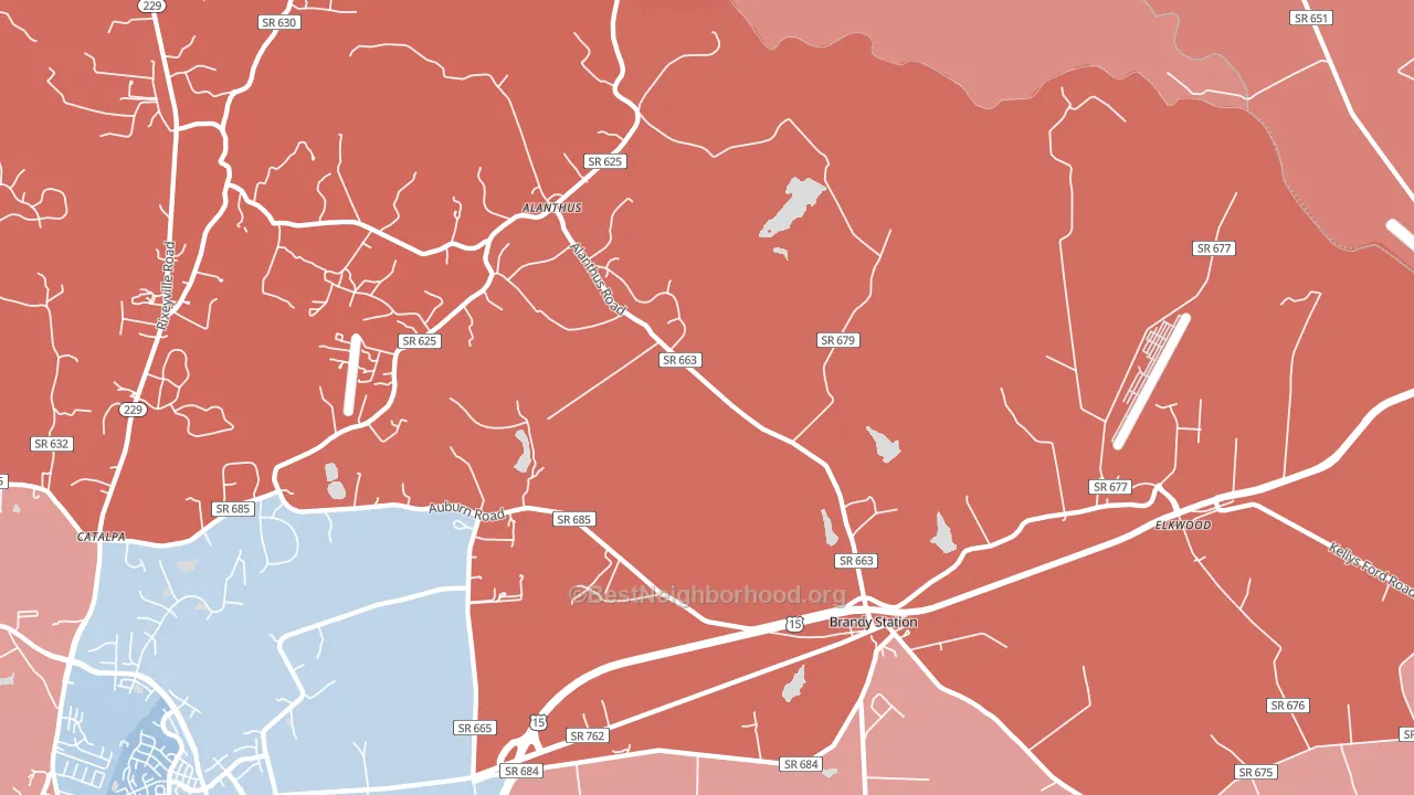 22714, VA block-group political-lean map