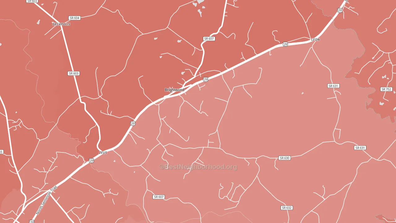 22715, VA block-group political-lean map