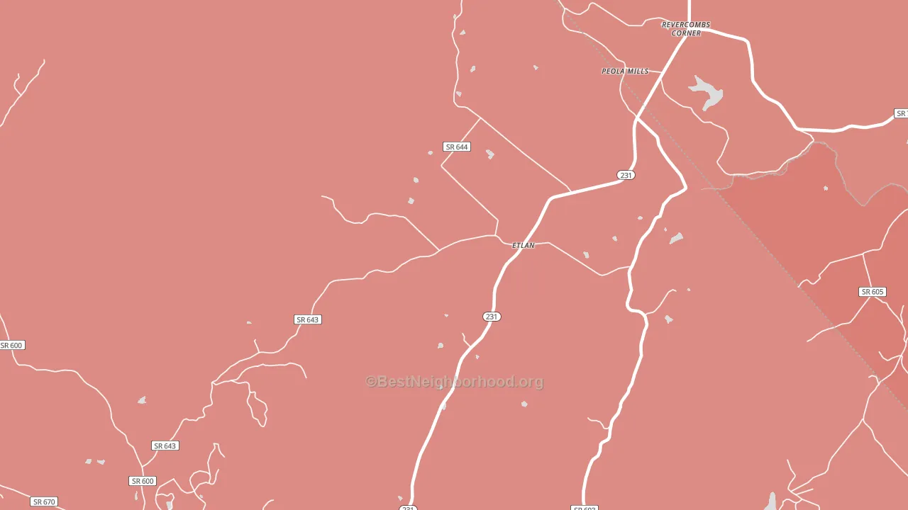 22719, VA block-group political-lean map
